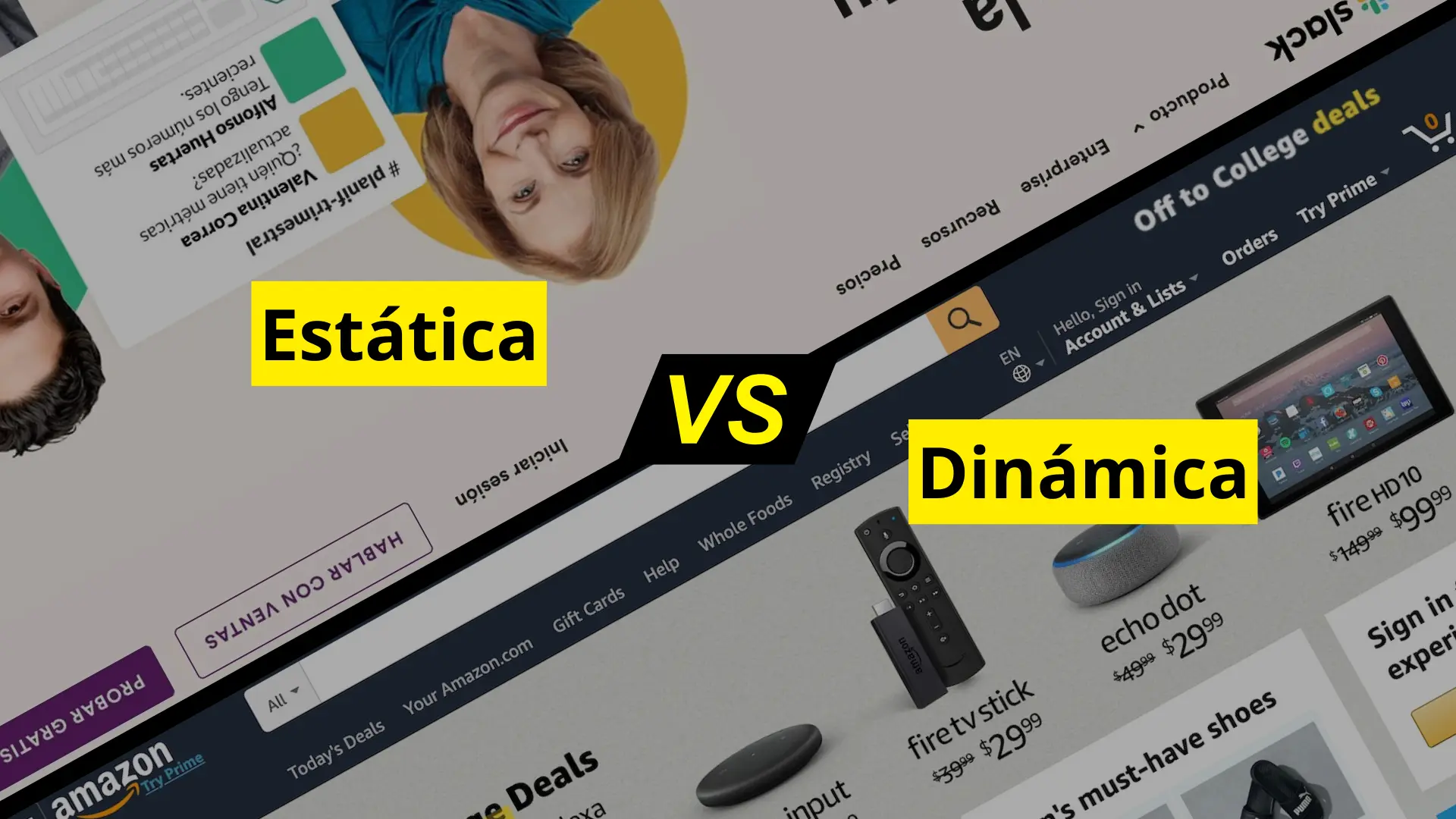 web estática vs web dinámica